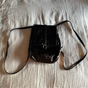 mini black leather bag from hobo